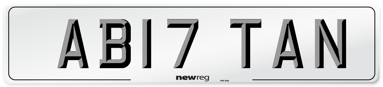 AB17 TAN Number Plate from New Reg